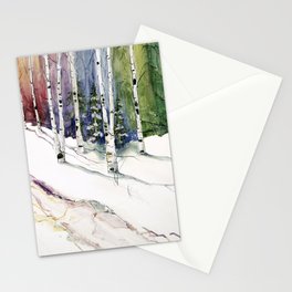 4 Season Watercolor Collection - Winter Stationery Card