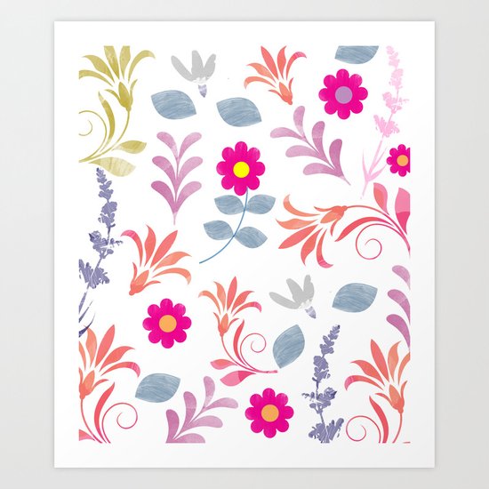 Flower Pattern II Art Print