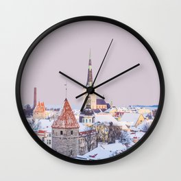 Tallinn, Estonia Travel Artwork Wall Clock
