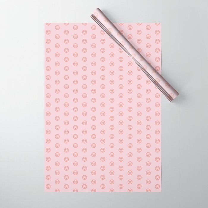Pink smilies Wrapping Paper