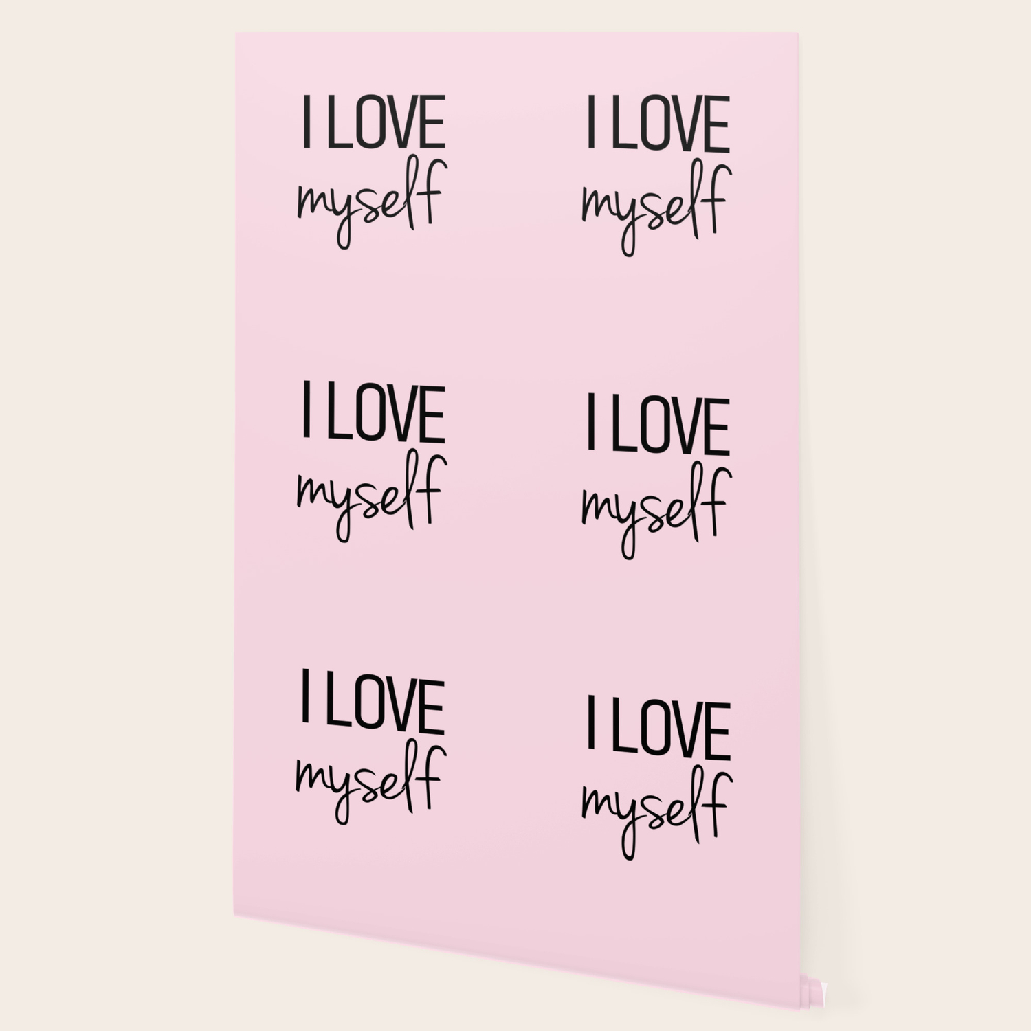 I Love Myself Pink Wallpaper