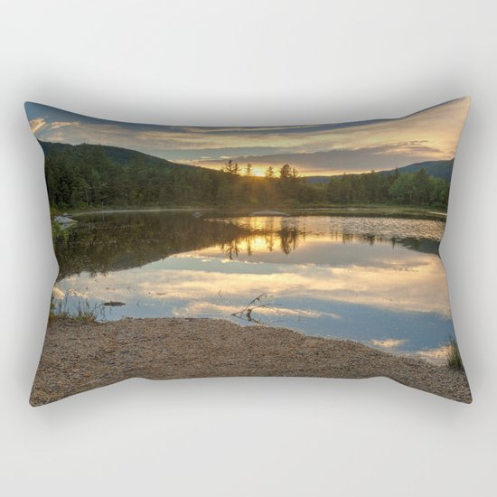 Lily Pond Sunset Rectangular Pillow