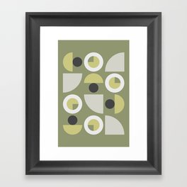 Classic geometric arch circle composition 24 Framed Art Print
