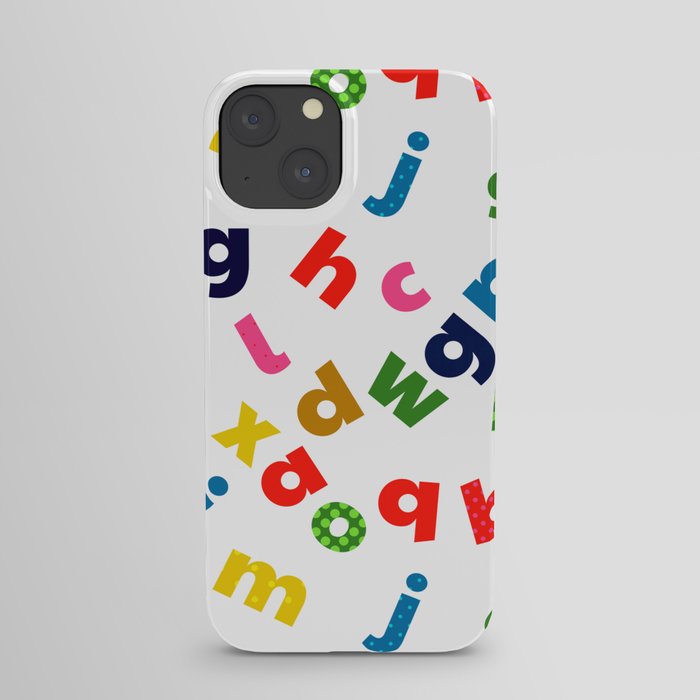 colourful alphabet iPhone Case