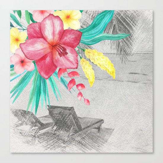 Tropical beach #4 Canvas Print