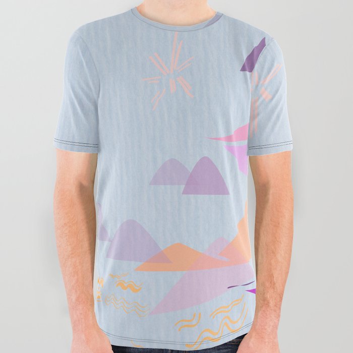 kisses in the sky  All Over Graphic Tee