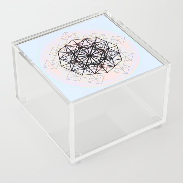 Universal Song Meditation Mandala Sacred Geometry Painting Acrylic Box