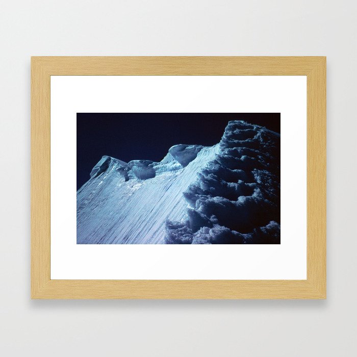 NATURE'S WONDER #2 - Glacier in the dark #art #society6 Framed Art Print