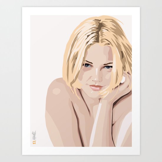 Drew Barrymore Art Print