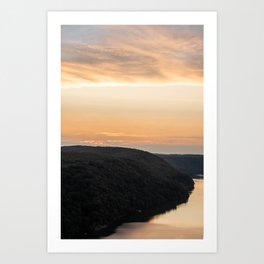 Sunset Over The Susquehanna River Art Print