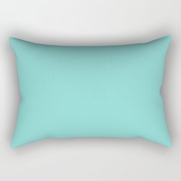 Aqua Blue Simple Solid Color All Over Print Rectangular Pillow
