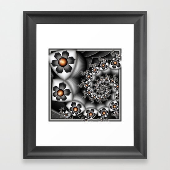 Orange Fan. Framed Art Print