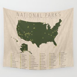 US National Parks Wall Tapestry