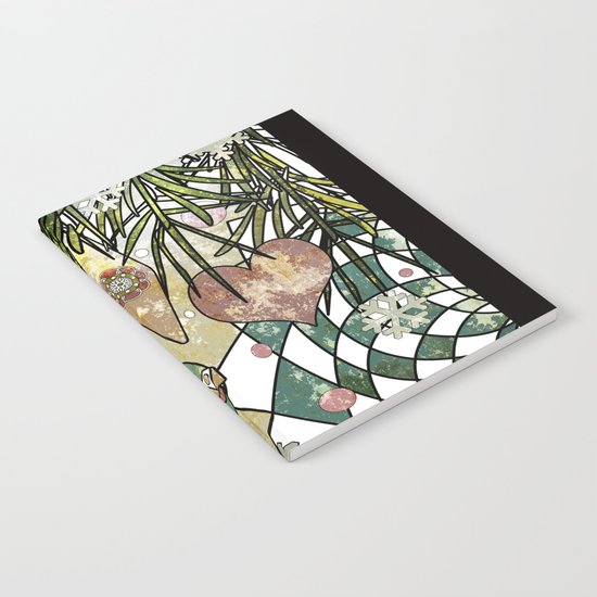 Vintage Christmas illustration . 2 Notebook