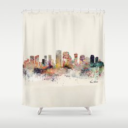 Neworleans Shower Curtains Society6 New Orleans Skyline Shower Curtain