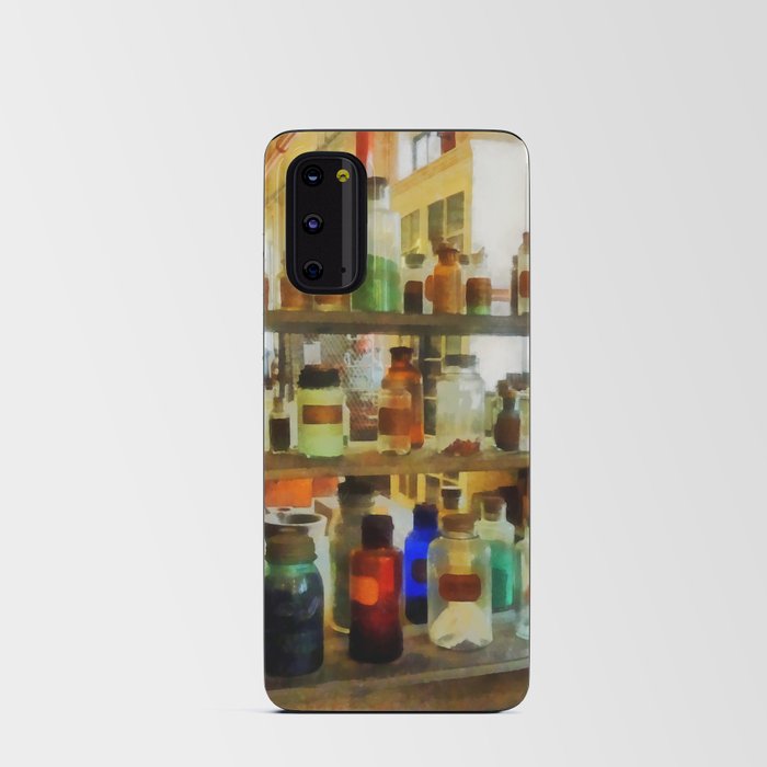 Scientist - Bottles of Chemicals Green and Brown Android Card Case