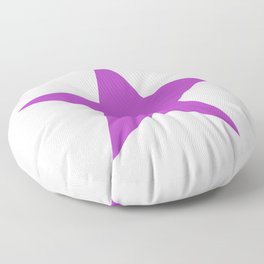 PURPLE STAR WITH WHITE SHADOW.. Floor Pillow