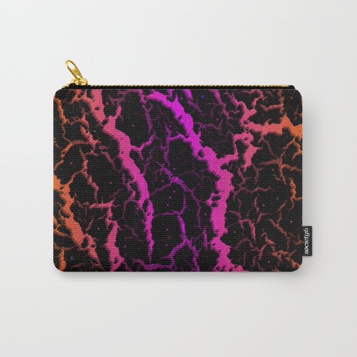 Cracked Space Lava - Orange/Pink Carry-All Pouch