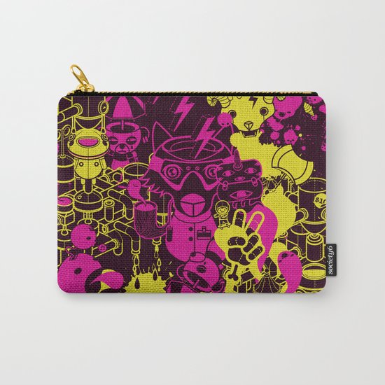 Dream Factory Pink and Yellow Carry-All Pouch