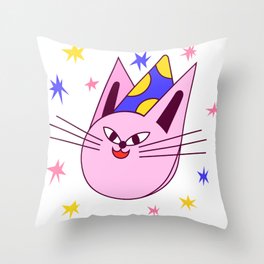 Cat Party Throw Pillow