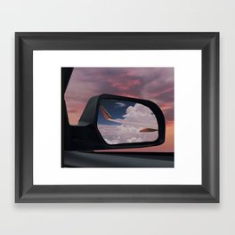 the flying sunset Framed Art Print
