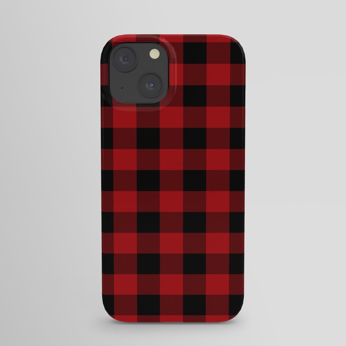Red & Black Buffalo Plaid iPhone Case