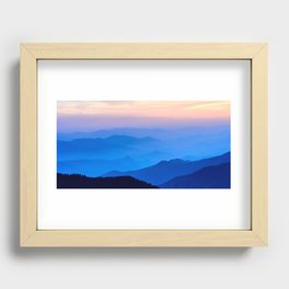 Blue mountains Recessed Framed Print