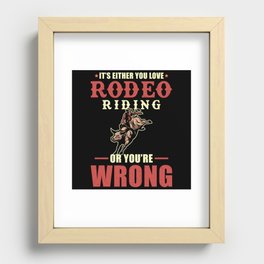 Rodeo Bull Riding Recessed Framed Print