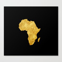 Gold Africa Canvas Print