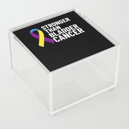 Bladder Cancer Ribbon Awareness Chemo Survivor Acrylic Box