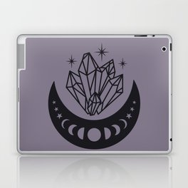  Moon Phases and Crystals Purple Boho Laptop Skin