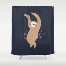 Sloth Galaxy Shower Curtain