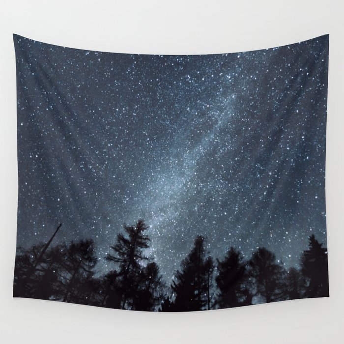 Milky Way in the Woods | Nature and Landscape Photography Wall Tapestry