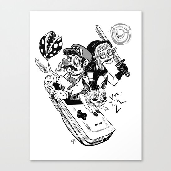 Handheld Heroes Canvas Print