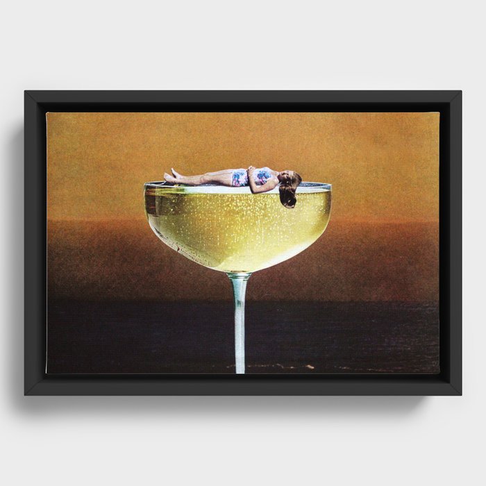 Champagne Sunset Framed Canvas