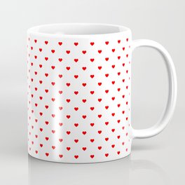Mini Australian Flag Red Love Hearts on White Coffee Mug