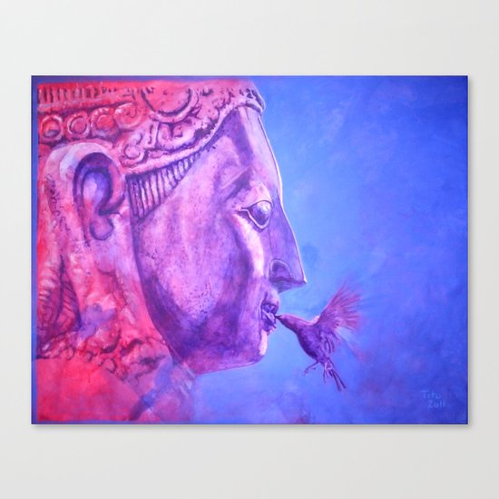 Buddha Kiss (Original) Canvas Print