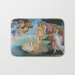 Sandro Botticelli Birth of Venus Bath Mat | Botticellisandro, Italy, Primavera, Fineart, Threegraces, Mythical, Female, Mercury, Famouspaintings, Painting 