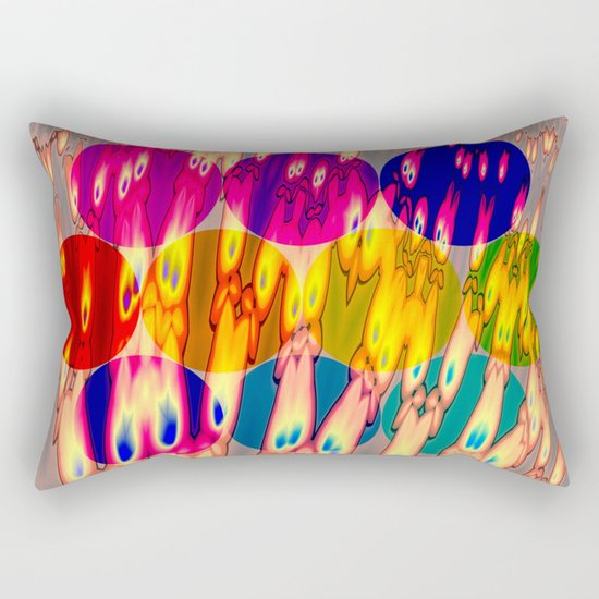 firebodies with blue eyes II forms Rectangular Pillow