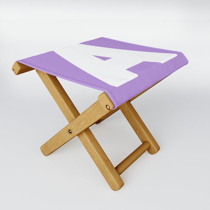 A (White & Lavender Letter) Folding Stool