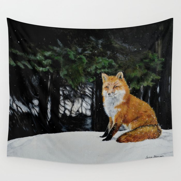 Red Fox of Algonquin by Teresa Thompson Wall Tapestry