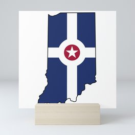 Indianapolis Indiana Flag Mini Art Print