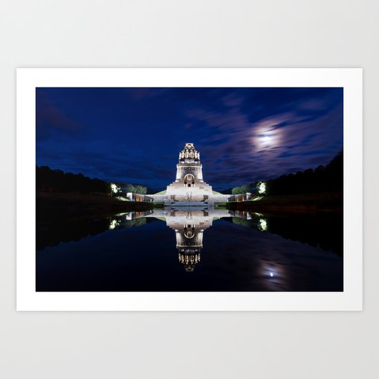 Monument of Battles of Nations- Germany - blue hour Art Print