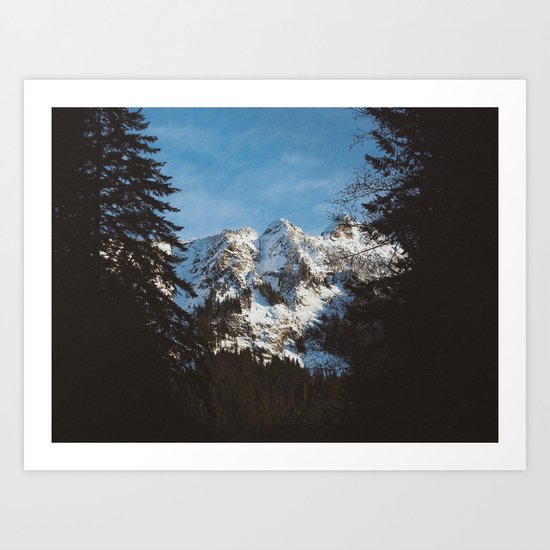 Rustic mountain Art Print