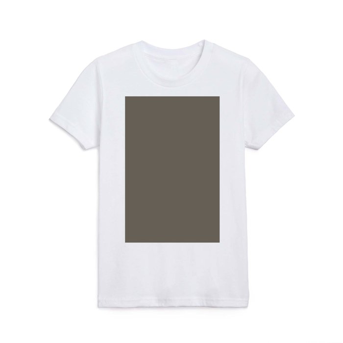 Sherwin Williams Trending Colors of 2019 Porpoise (Dark Brownish Gray) SW 7047 Solid Color Kids T Shirt
