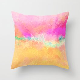 Modern Pastel Rainbow Cascade  Throw Pillow