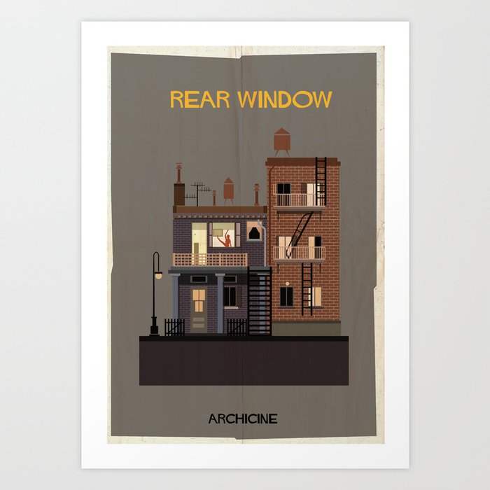 Rear Window   Directed by Alfred Hitchcock Art Print