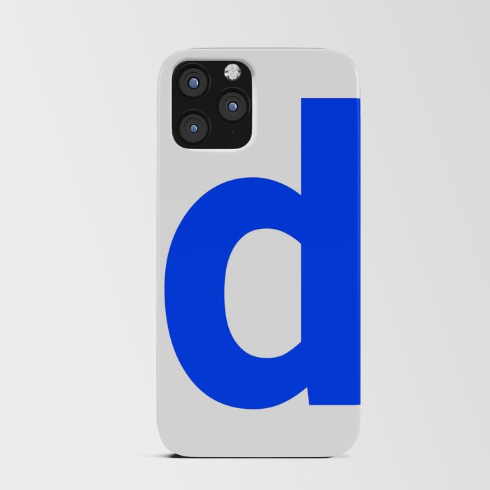 letter D (Blue & White) iPhone Card Case