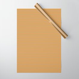 [ Thumbnail: Dark Grey & Dark Orange Colored Stripes Pattern Wrapping Paper ]