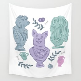 Ancient Greek Dogs Statue Art  Wall Tapestry